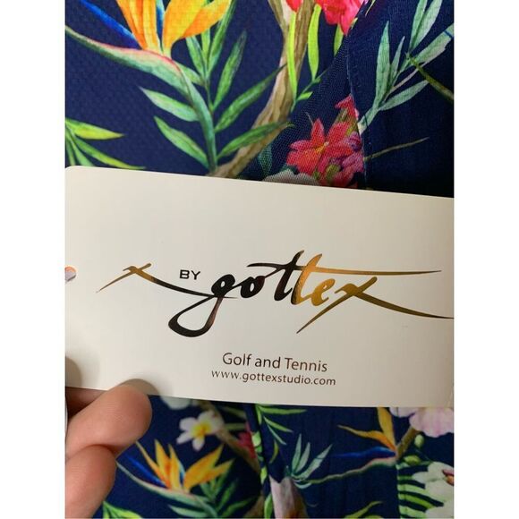 Gottex Golf and Tennis long sleeve floral top women's size medium NEW WITH TAGS - Picture 4 of 6